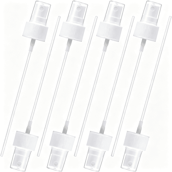 BPPEG 8 Pcs Nozzle Sprayer Tops, Replacement Pump Spray Cap | Fine Mist Spray Nozzle, Spray Bottle Tops Replacement for Essential Oil Perfume Skin Care Diy Bottles, White