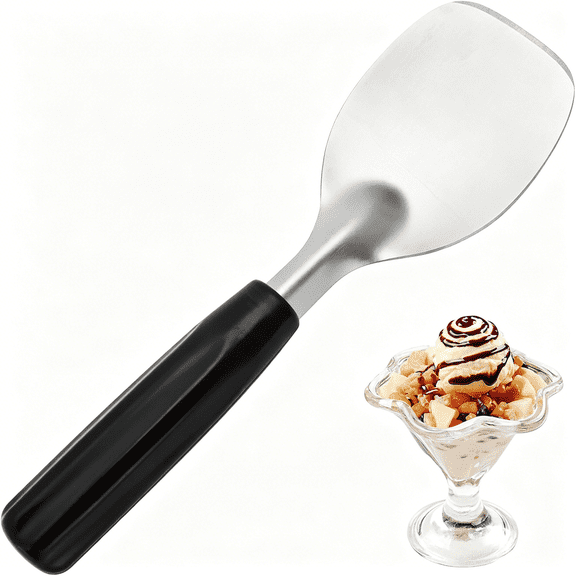 BPPEG 9" Ice Cream Spade Scoop,Stainless Steel Ice Cream Paddle Heavy Duty Bend Proof with Non-Slip Handle for Scooping and Serving Hard Frozen Treats,1 Pack