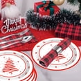 thumbnail image 1 of BPPEG 9 Inch Christmas Paper Plates Disposable Compostable Round Dinnerware Set Soak-Proof 16 Pcs Microwave-Safe Winter Christmas Tree Snowflake, 1 of 7