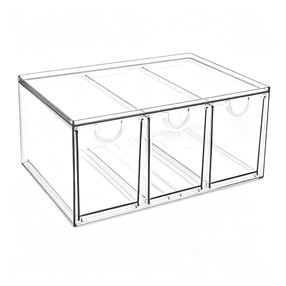 BPPEG Acrylic Makeup Organizer Stackable Storage Drawers with 3 Drawers for Office Desk Vanity Craft Room Clear Drawer Organizers for Hair Accessories Art Supplies Cosmetics Modular System