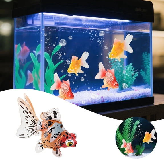 BPPEG Artificial Fake Goldfish,Plastic Floating Artificial Aquarium Fake Fish,For Pond Swimming Plastic Fish Realistic Moving Goldfish Floating Goldfish Decor for Aquarium Tank Multi-Color