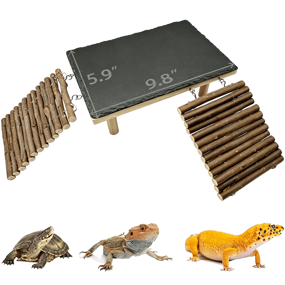 BPPEG Bearded Dragon Basking Platform Reptile Hide Climbing Tank Accessories | Multi-Function,Habitat Dcor,With Climbing Ramp Reptile Basking Rock Mat,For Leopard Gecko Lizard Tortoise Snake