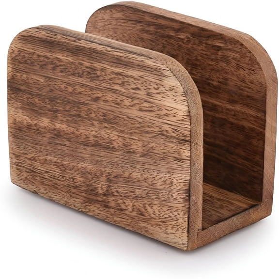 BPPEG Burning Finish Mango Wood Napkin Holders for Kitchen Upright Paper Napkin Storage Dispenser House,Party,Restaurant,Hotel,Cafe,Bar(5.5"X 2.5"X 4")