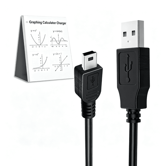 BPPEG Calculator Charger: Charging (5Ft) Graphing Calculator Cord Compatible with Data Cable