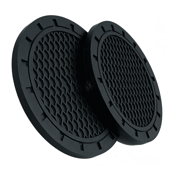 BPPEG Car Cup Holder Coasters Compatible with BMW m Series Interior Accessories,Recessed Silicone Anti Slip Cup Holder Coaster Interior Accessories 2.75in 2Pack (Black)