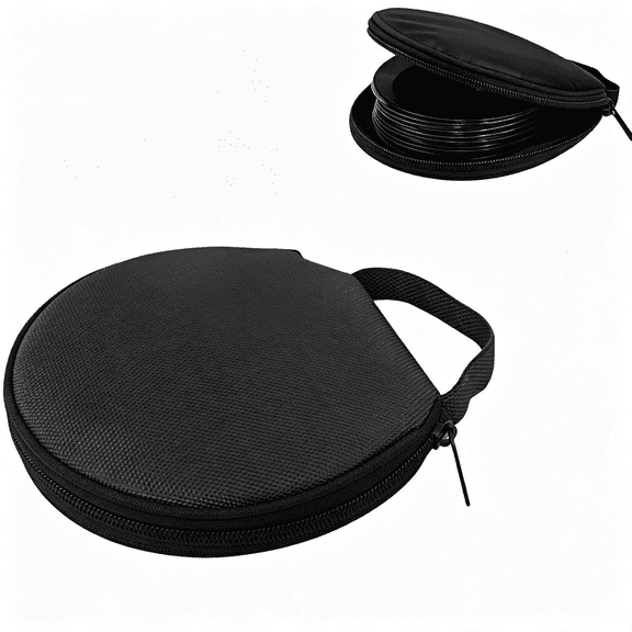BPPEG Cd Case, 20 Capacity Cd/Dvd Case Holders Wallet Hard Plastic Dvd Disc Cases Storage Binder with Portable Zipper for Car Home Office Travel Cd Case for Car (Black)