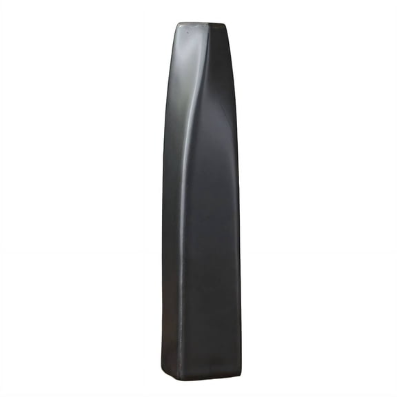 BPPEG Ceramic Vase, Modern Black Textured Decorative Vase for Home Centerpieces, Minimalist Flower Pot for Living Room, Dining Table, Bookshelf, Style 5
