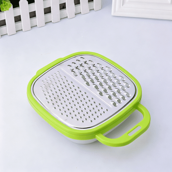 BPPEG Cheese Grater with Container Lid Handle, Stainless Steel Grater for Kitchen, Cheese Zesting Citrus, Handheld Zester for Lemon, a Drain Basket Grater Zester Grater with Handle