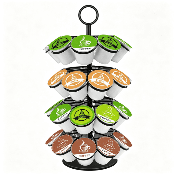 BPPEG Coffee Pod Holder, K Cup Organizer Compatible with K-Cups(36 Pods) | Kitchen Detachable Coffee Pod Organizer for Countertop, Spins 360-Degrees 360-Degree Spin K Cup Holder
