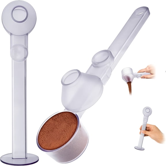 BPPEG Coffee Scoop,Coffee Dosing Spoon & Funnel for Coffee Reusable K Cups,Reusable K Cups for Keurig and Baby Formula Dispensers (Upgraded Combo Transparent)