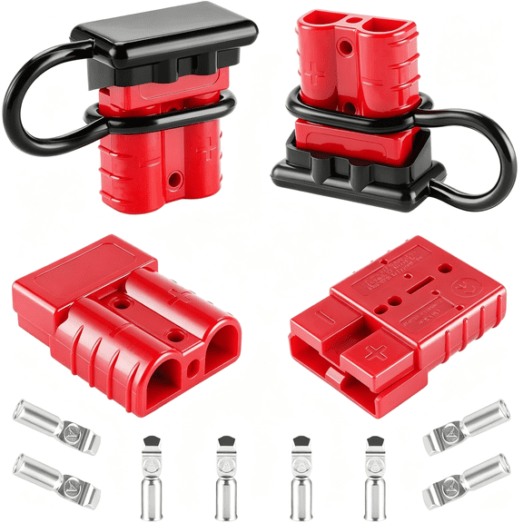 BPPEG Connector 4Pcs,175Amp 12V to 36V Battery Quick Connect/Disconnect Connector Wire Connectors Plug Kit for 1/0 Awg Cables,Set for Car Bike Atv Winches Lifts Motors More