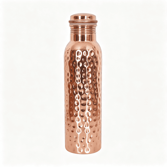 BPPEG Copper Water Bottle, 34Oz, Handcrafted Ayurvedic Pure Copper Water Bottle for Drinking, Hammered Bottle, Women, Leak-Proof, Lid Bpa Free, Non-Insulated &Amp; Eco Friendly for Travel Bottle