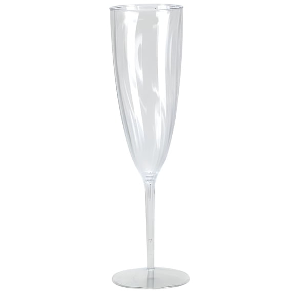 BPPEG Dinnerware,Plastic Champagne Flute Champagne Plastic Glasses,Clear,6 Oz,8 Ct