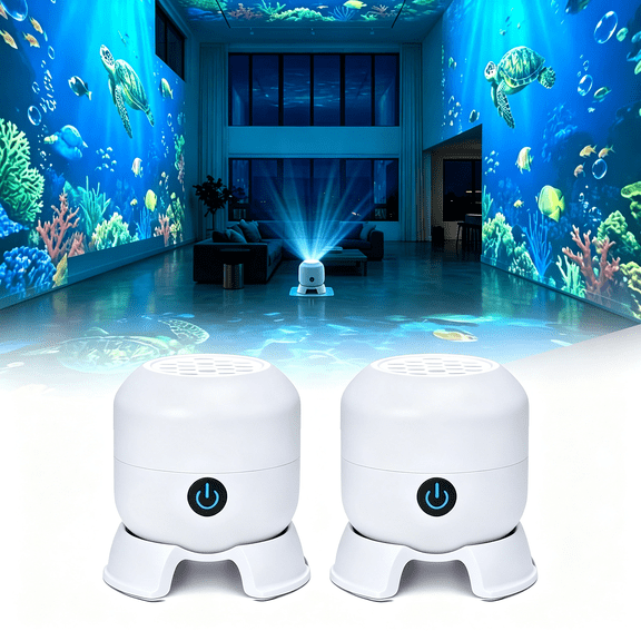 BPPEG Dynamic 360 Rotating Ocean Wave Projecto,Led Starry Projector,Aquarium Projector for Bedroom,Plug&Play USB Dimmable Mood Light for Bedroom Meditation,Adults Home Theater RelaxationOcean