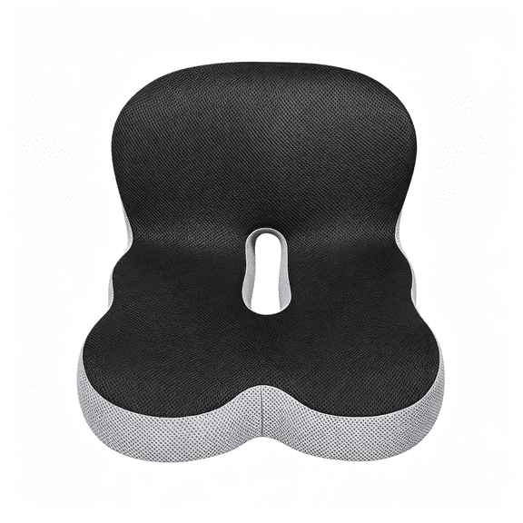 BPPEG Ergonomic Memory Foam Back and Seat Cushion & Non-Slip Base with Adjustable Straps for Office Seat Cushion and Car Cushion,Removable Washable Cover- Breathable Mesh