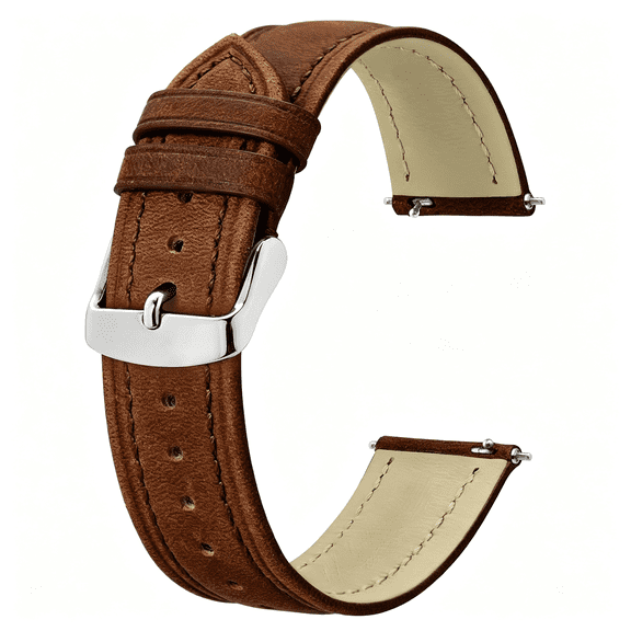 BPPEG Extra Long Watch Bands 18mm 20mm 22mm 24mm,Leather Watch Straps for Men,XL Replacement Strap for Large Wrists Watch Strap 20mm Soft Comfortable Fit