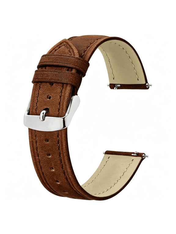 Extra Long Watch Bands 18mm 20mm 22mm 24mm,Leather Watch Straps for Men,XL Replacement Strap for Large Wrists Watch Strap 20mm Soft Comfortable Fit