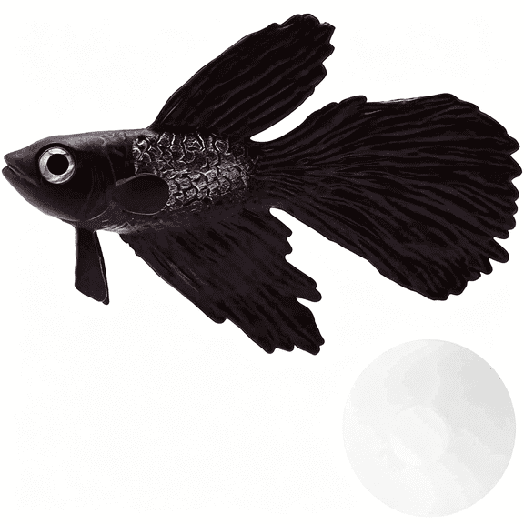 BPPEG Fake Fish for Aquarium, Silicone Betta Fish Fake, Artificial Fake Floating Fish Ornament, Lifelike Floating Pretend Prank Fish for Fish Tank Decoration (Brown Betta) | Lifelike