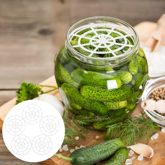 BPPEG Fermenting Weights 5Pcs Plastic White for Wide Mouth Jars and Commercial Fermenting