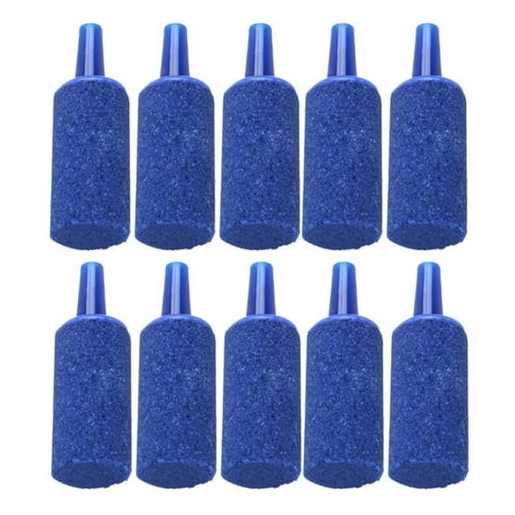 BPPEG Fish Tank Mineral Air Stone for Aquariums,10 Pieces,Blue