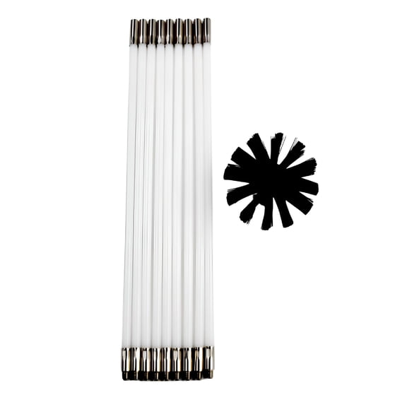 BPPEG Flexible Flue Brush Rods Chimney Brush Kit Chimney Sweep Soot Cleaning Rod