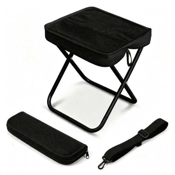 BPPEG Foldable Backpack Stool,2-In-1 Portable Camping Stool with Sling Bag,260Lbs Capacity Lightweight Aluminum Frame,Compact Foldable Stool for Adults for Hiking,Fishing,Travel,Outdoor Events