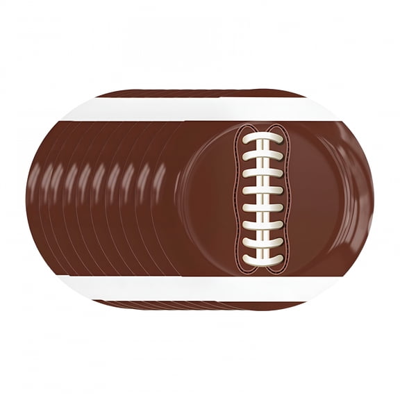 BPPEG Football Party Supplies,10 Pcs Paper Plates,7 in Square Dessert Cake Dishes,Disposable Rugby Theme Tableware for Kids Birthday Picnic
