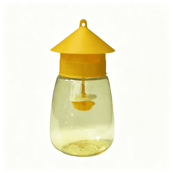BPPEG Fruit Fly and Gnat Trap for Indoor Plants and Kitchen, 9.5cm Transparent Bottle Trap, Effective Insect Catcher for Home, Protects Plants from Pests Reliable gnat traps