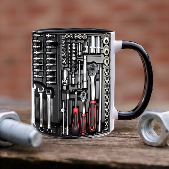 BPPEG Funny Coffee Mug Mechanic Toolbox Set Car Mechanic Gift Ceramic Mug Great Customized Gifts for Birthday Christmas Thanksgiving Anniversary 11 Oz Coffee Mug Coffee Mug Funny