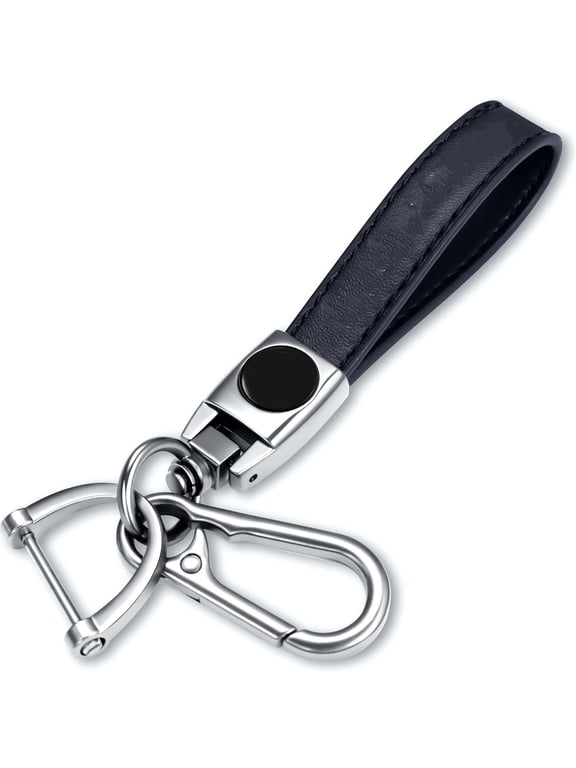 Genuine Leather Car Keychain Keyring Accessories Compatible with Mercedes Benz Series Car Keychains Family Present for Man and WomanStylish Key Chain for Mercedes Black
