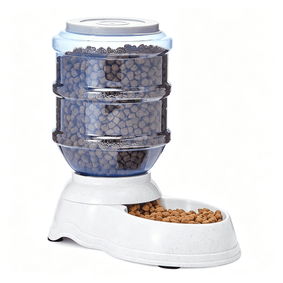 BPPEG Gravity Pet Food Feeder for Dogs and Cats,Easy to Clean,Easy to Fill,Removable Lid,152Fl.Oz Capacity,Easy Clean Fill Cat Feeder,Small