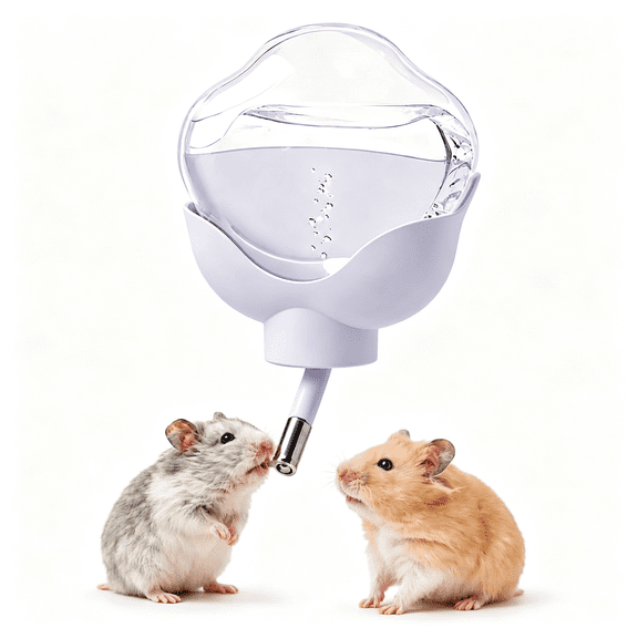 BPPEG Guinea Pig Water Bottle No Drip,17Oz Rabbit Water Dispenser for Cage,Purple,Bpa-Free Small Animal Water Bottle with Flat Back Design for Hamster Bunny Gerbil Chinchilla Ferret
