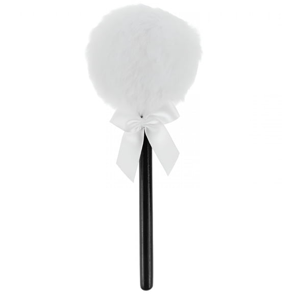 BPPEG Handheld Fluffy Body Powder Puff with Ergonomic Handle for Smooth Face and Body Application, Soft Velvet Makeup Tool in White