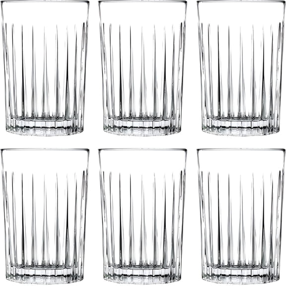 BPPEG Highball - Glass - Set of 6 - Hiball Glasses - Crystal Glass - Beautifully Designed - Drinking Tumblers for Water,Juice,Wine,Beer,And Cocktails - 15 Oz Made in Europe