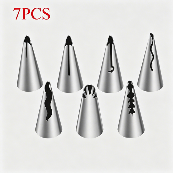 BPPEG Icing Piping Tips Set Ruffle Tips 7 Pc