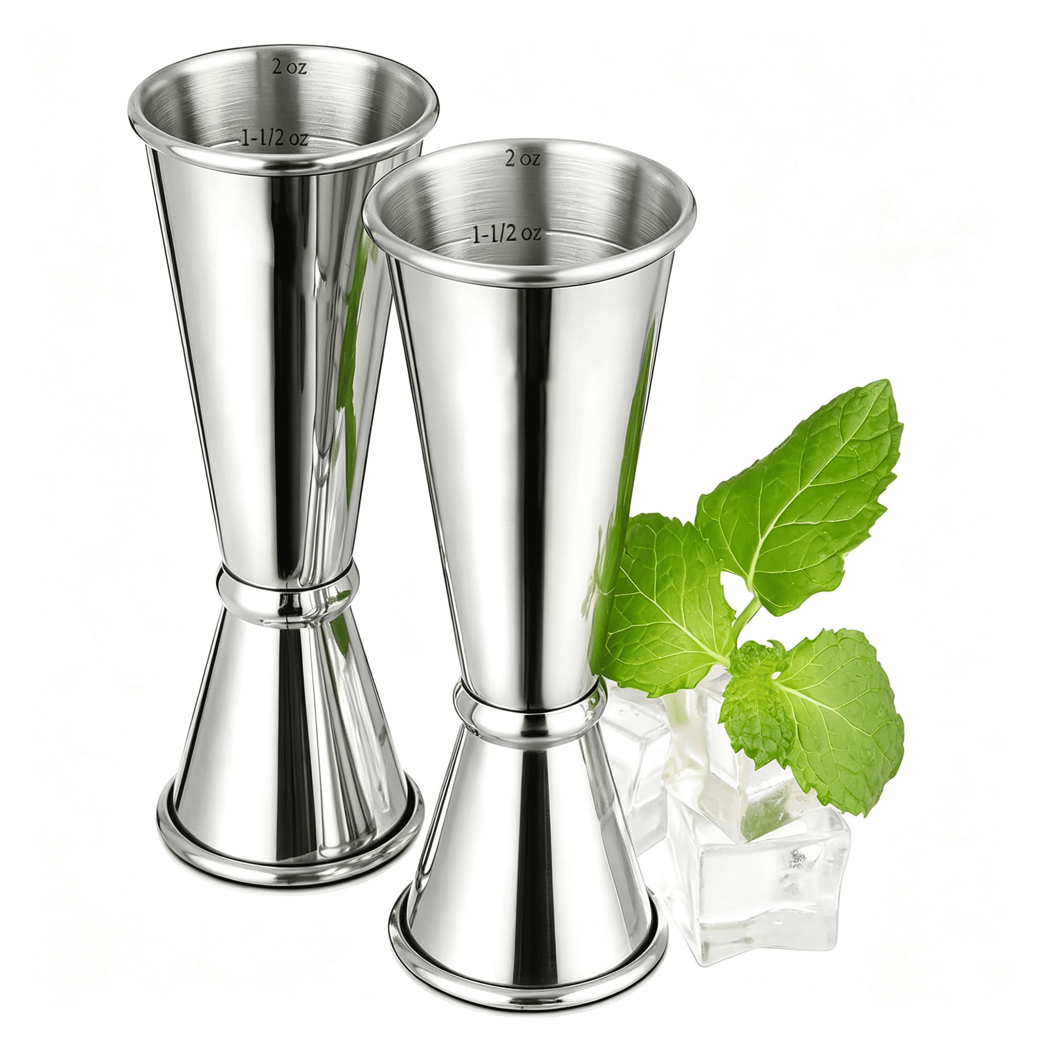 Kitchen Set Inside BPPEG Japanese Jigger Set for Bartending 2 Pack 1 oz 2 oz, Cocktail ...