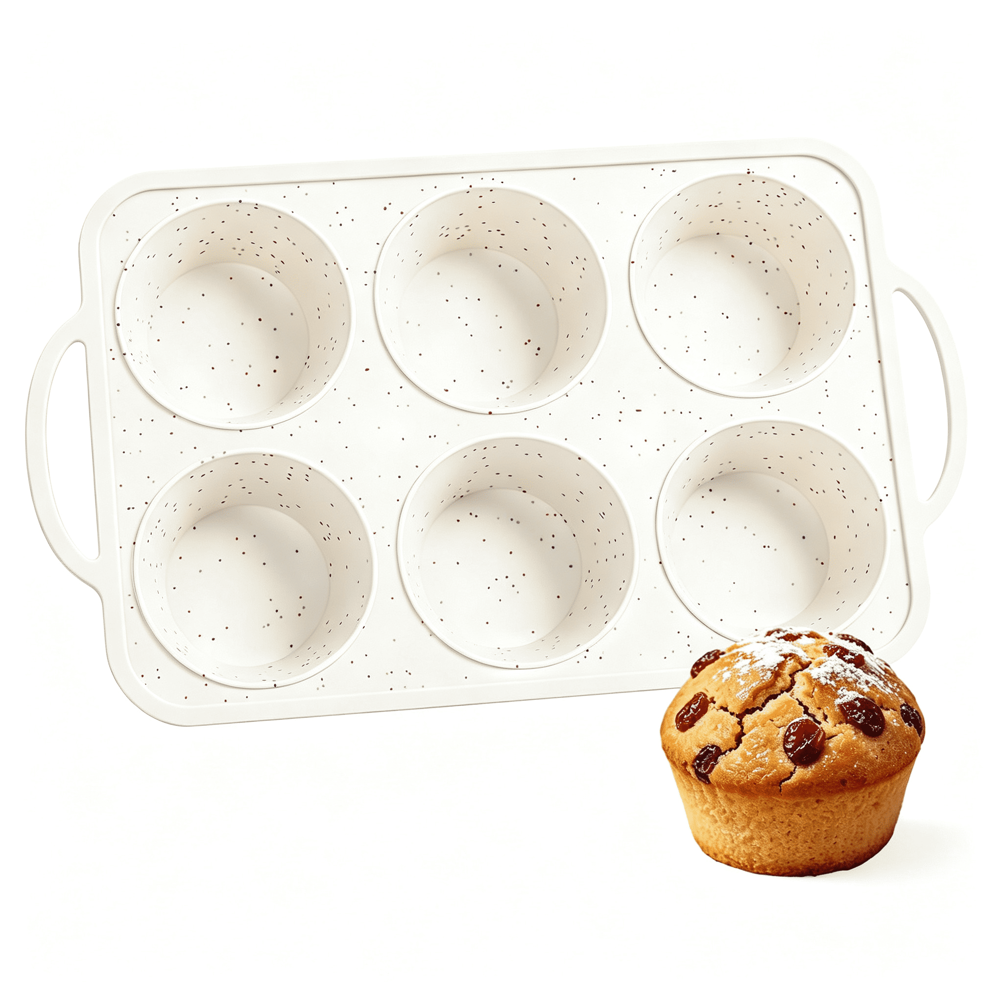 BPPEG Jumbo Muffin Pan with Metal Frame Nonstick 6 Cup Extra Large ...