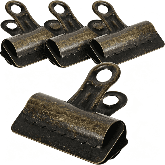 Paper Fastners Box BPPEG Large Bulldog Clips with Hanging Hole 4 Pcs 3