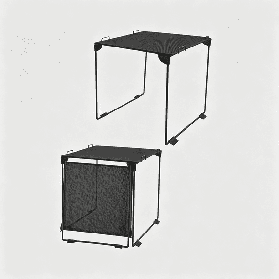 BPPEG Locker Shelf 2Pcs Locker Organizer Shelf,Mesh Locker Shelf for Locker Decor,Stackable,Extra Tall,Fits Standard Size School Lockers,Black