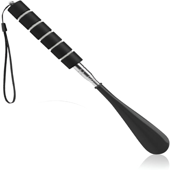 BPPEG Long Handle Shoe Horn Retractable Telescopic Shoehorn - Adjustable Foldable Shoe Puller for Seniors and Mobility Assistance, Portable Easy Slip On Shoe Aid with Non-Slip Handle