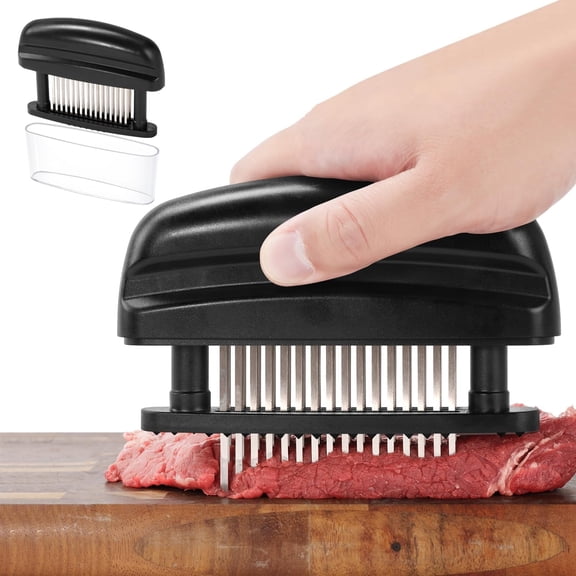 BPPEG Meat Tenderizer with 48 Stainless Steel Ultra Sharp Needle Blades, Heavy Duty Cooking Meat Tenderizer Tool for Tenderizing Beef, Turkey, Chicken, Steak, Veal, Pork, Fish Etc
