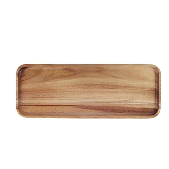 BPPEG Medium Acacia Wood Serving Trays Long Charcuterie Boards Wood Snack Platter Rectangular Cookie Appetizer Plates Serving Cheese Board Rectangle Kitchen Dinner Platters for Food Dish