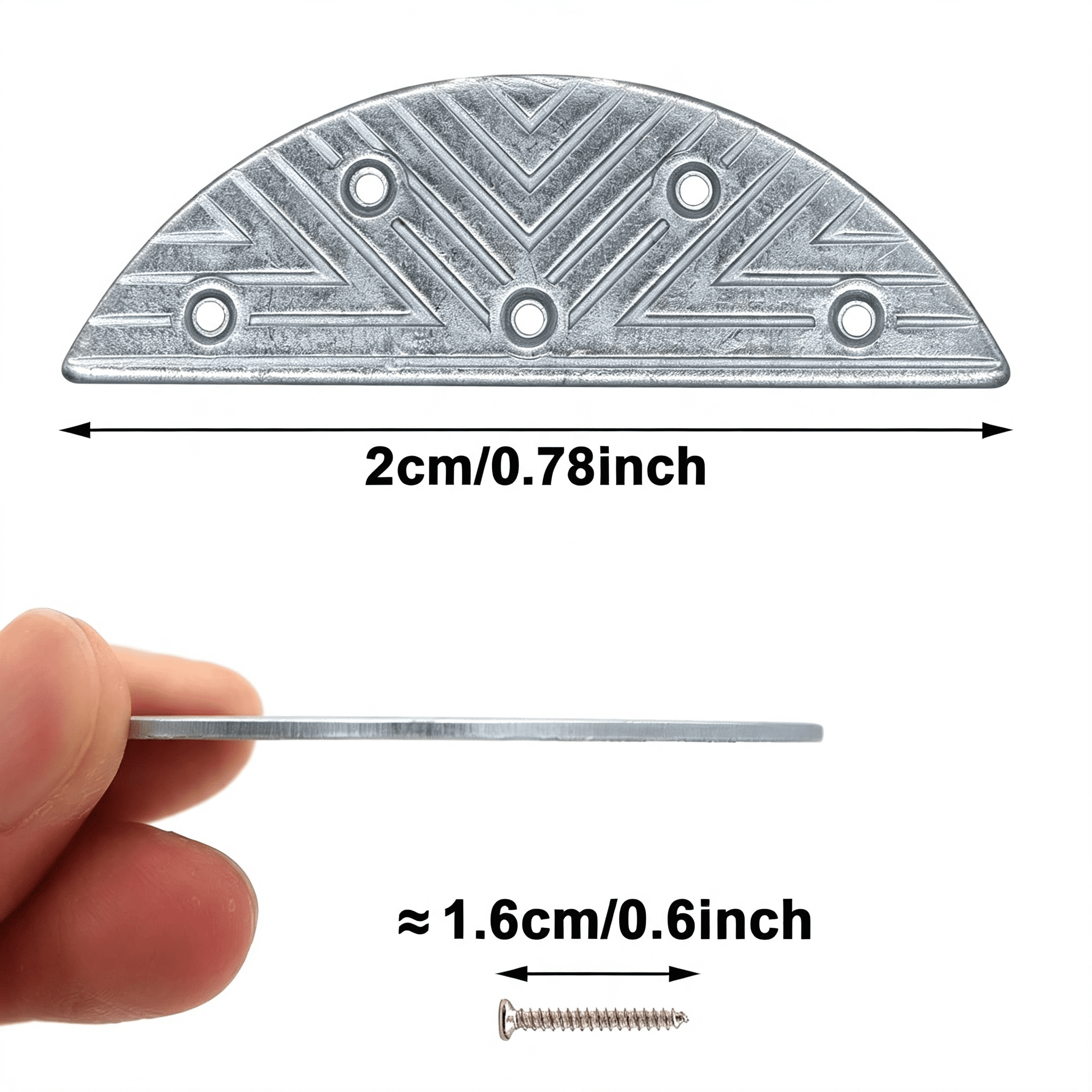 BPPEG Metal Heel Plates 3 Pairs Sole Repair Kit with Screw Nails Shoes ...