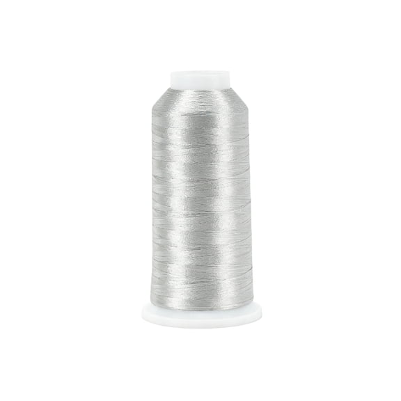 BPPEG Metallic Embroidery Machine Thread - Silver M-019 | Single Huge Spool, 2500M (2735Y) Each, for Commercial and Domestic Embroidery Machines Lustrous Silver Embroidery Thread