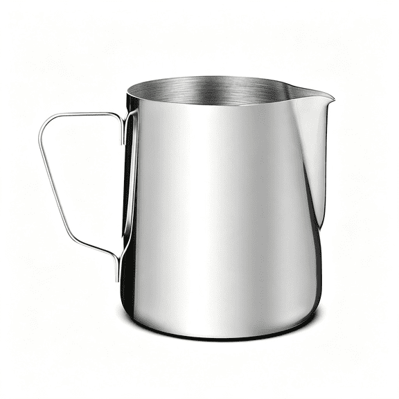 BPPEG Milk Frothing Pitcher,304 Stainless Steel 350Ml Steaming Cup,Stainless Steel Milk Frothing Pitcher Silver 12Oz