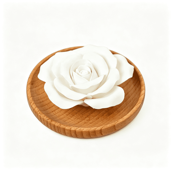 BPPEG Passive Flower Aromatherapy Diffuser - Ceramic Diffuser for Essential Oils HomeOffice and Travel (Rose) Ceramic Aroma Diffuser for Home