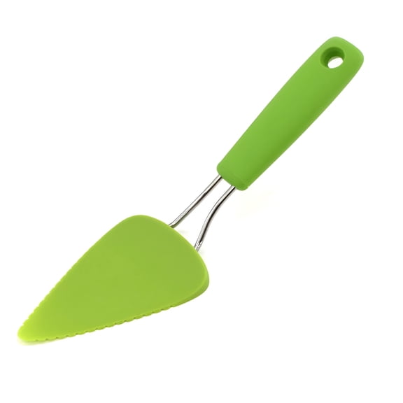 BPPEG Pie Server and Cake Spatula, Nylon & Stainless Steel Dessert Slicer, Multi-Purpose Tart and Pizza Cutter with Ergonomic Handle for Kitchen Serving