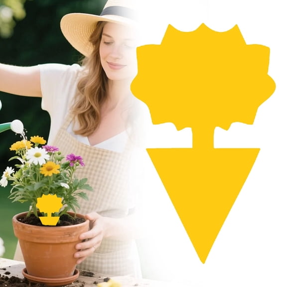 BPPEG Plant Gnat Traps, Sticky Gnat Traps, Sticky Traps for Flying Insects, Gnat Catcher Outdoor, Fruit Fly Trap Cards for Fungus Gnats Aphids Whiteflies Plant Pest Control Adhesive Bug Catcher