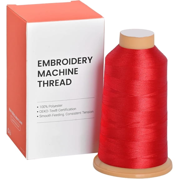 BPPEG Polyester Machine Embroidery Thread 4000M 40WT Red 0033 | Smooth ...