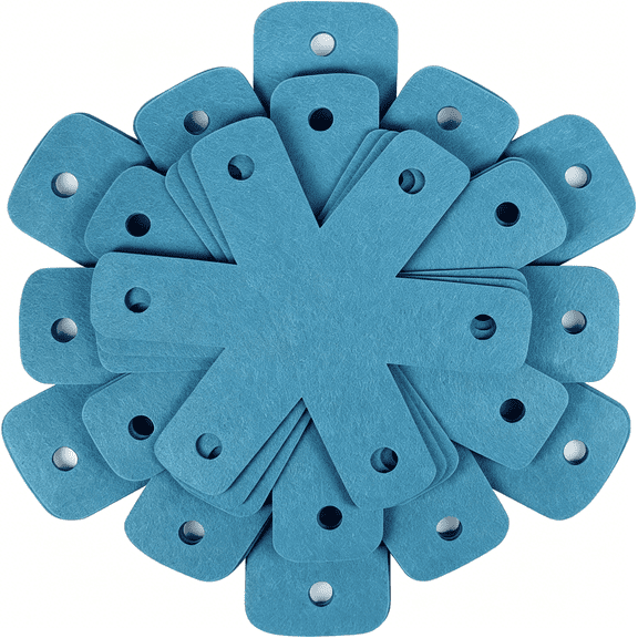 BPPEG Pot Pan Protectors, Set of 12 and 4 Different Sizes, Larger & Thicker Cyan Pan Protector Pads, Pan Pot Separator Pads for Stacking and Protecting Your Cookware